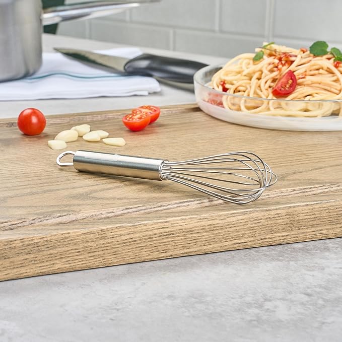 Restaurantware 7 in Stainless Steel Wire Whisk - German Standard Kitchen Balloon Whisk with Ergonomic Handle, Dishwasher Safe - Durable French Whisk for Cooking, Mixing Thick Batter and Sauce - Image 8