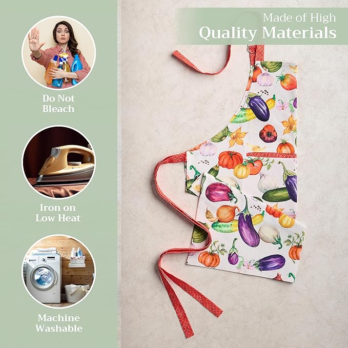 Maison d' Hermine 100% Cotton Apron for women with Pocket Kitchen Chef Apron for Men Cooking Mothers Day Gifts - Image 3