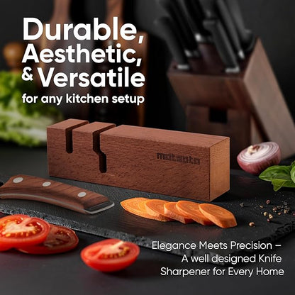 Matsato Knife Sharpener – Chef & Pocket Knife Sharpener, Knives Blade Sharpening, Kitchen Gift for Men & Women, Afilador de Cuchillos, 7.09" x 1.97" - Image 8