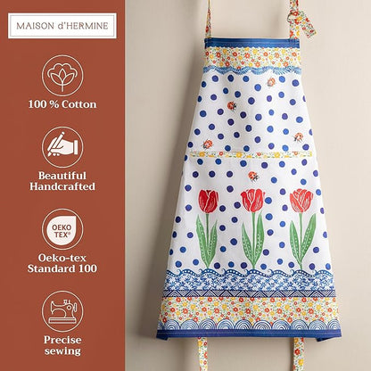 Maison d' Hermine 100% Cotton Apron for women with Pocket Kitchen Chef Apron for Men Cooking Mothers Day Gifts - Image 2