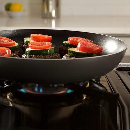 T-fal Initiatives Nonstick Fry Pan 10.5 Inch Oven Safe 350F Pots and Pans, Dishwasher Safe Black