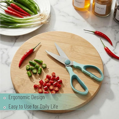 Mr. Pen- All Purpose Kitchen Shears with Protective Sheath, 8 Inch, Dishwasher Safe, Stainless Steel Food Scissors with Micro-Serrated Blades, Durable Utility Kitchen Shears, Teal - Image 5
