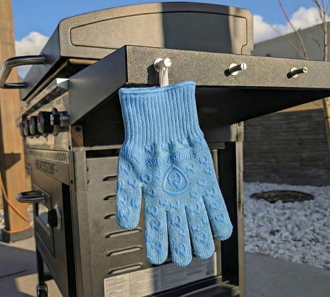 Grill Armor Oven Gloves with Fingers – Extra Long Cuff, 932°F Heat, Fire & Cut Resistant Mitts for BBQ, Grill, Cooking, Grilling, Baking & Smoker - Image 7