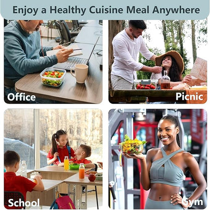 12 Pack Glass Food Storage Container Set with Lids Non Toxic, Stackable Borosilicate Glass Meal Prep Containers, Microwave, Oven, Freezer and Dishwasher Safe (Gray) - Image 8