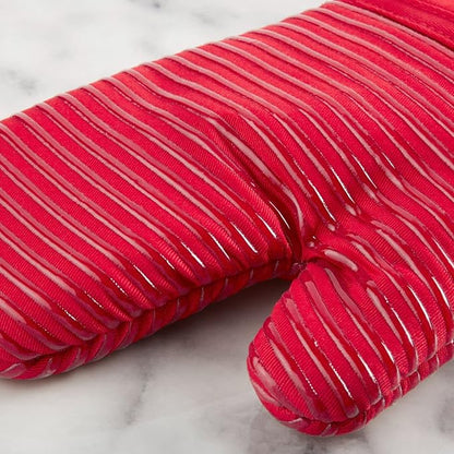 KITCHENAID Quilted Cotton Terry Cloth Oven Mitt, Pot Holder, Kitchen Towel 4-Pack Set, Heat Resistant, Silicone Grip, Gift Set, Passion Red, 16"x26", 7"x13" & 7"x10" - Image 4