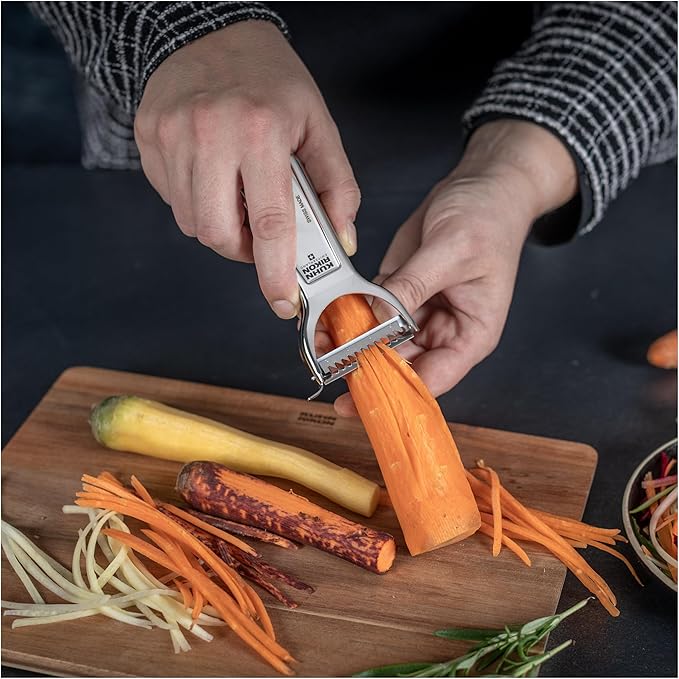Kuhn Rikon "Swiss Metallic" Julienne Cross Peeler, Silver - Image 3