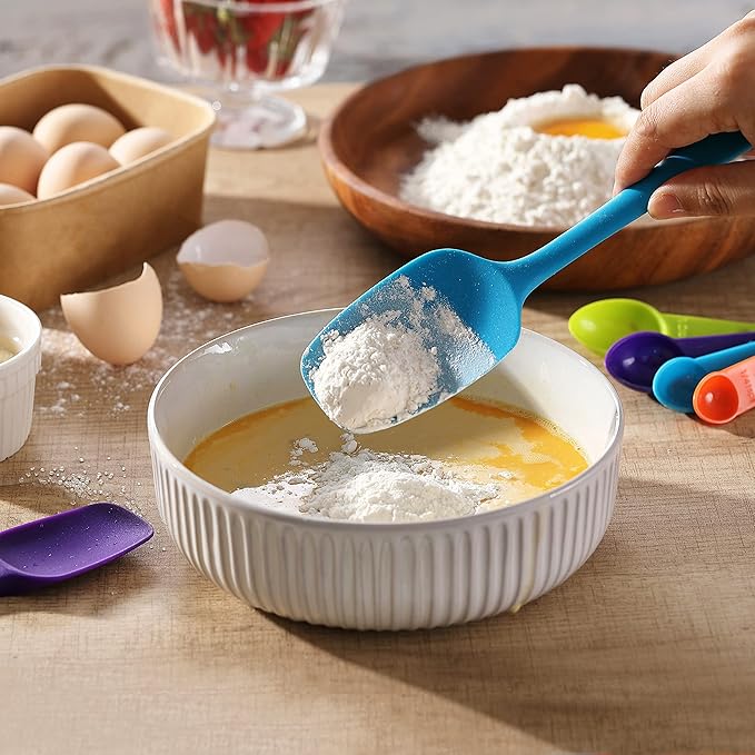 5PCS Silicone Rubber Spatula Set, VITUER Food Grade BPA-Free Spatulas for kitchen Use, Heat Resistant Spatula for Cooking & Baking, Dishwasher Safe - Image 6