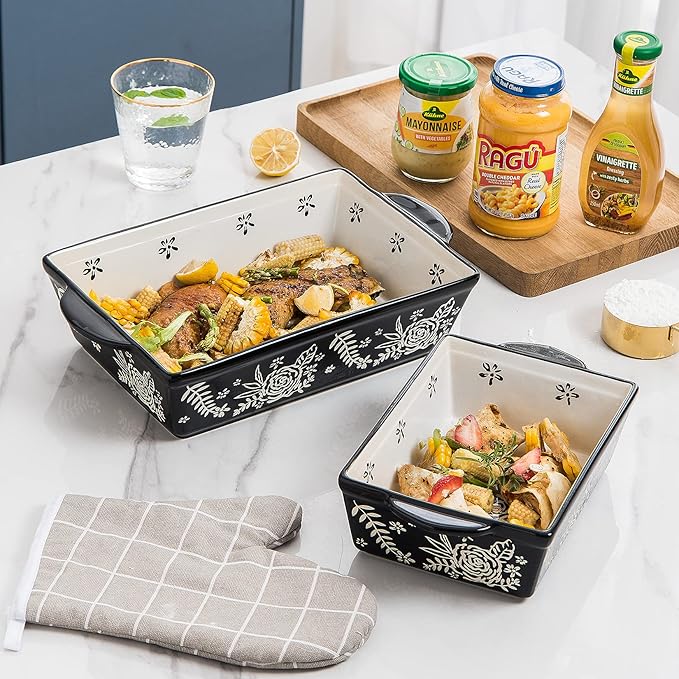Wisenvoy Casserole Dishes For Oven Baking Dish Ceramic Casserole Dish Lasagna Pan Baking Dishes For Oven Baking Dish Set - Image 3