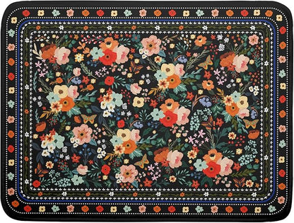Floral Microfiber Dish Drying Mat Large Absorbent Dish Drainer Rack Pad for Kitchen Counter by Giwawa