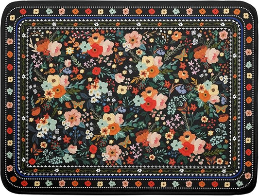Floral Microfiber Dish Drying Mat Large Absorbent Dish Drainer Rack Pad for Kitchen Counter by Giwawa