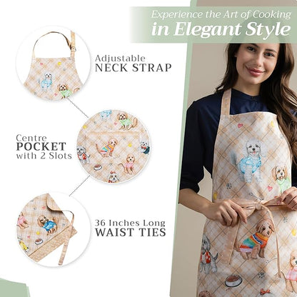 Maison d' Hermine 100% Cotton Apron for women with Pocket Kitchen Chef Apron for Men Cooking Mothers Day Gifts - Image 5