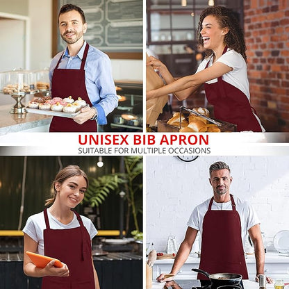 Utopia Kitchen 2 Pack Bib Apron, Adjustable with 2 Pockets, Water and Oil Resistant, Cooking Kitchen Chef Apron for Women Men - Image 5