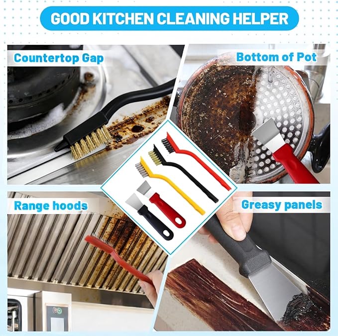 15Pcs Crevice Cleaning Brush Set, Hard Bristle Scrub Brushes Tools for Deep Cleaning Gap,Window Groove Cleaning Brush for Sliding Door Sill Tile Lines Shutter Corner Sink Teapot Bottle (1 Set) - Image 4
