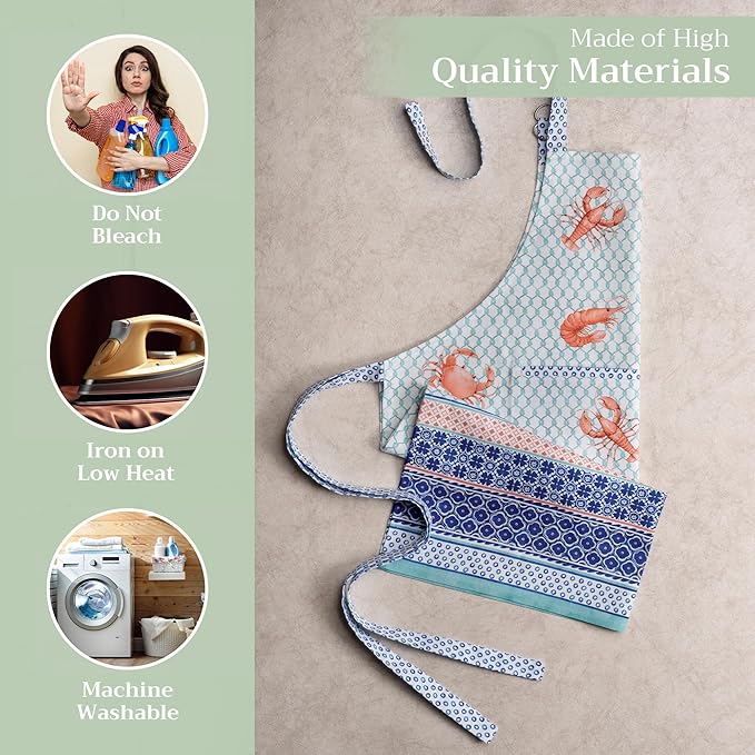 Maison d' Hermine 100% Cotton Apron for women with Pocket Kitchen Chef Apron for Men Cooking Mothers Day Gifts - Image 3