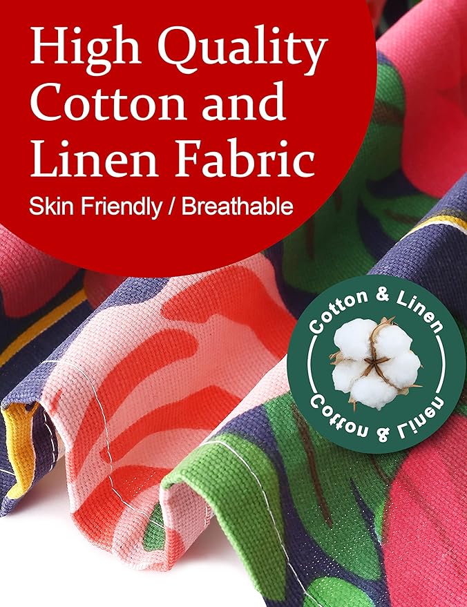 Cozy Adjustable Cross Back Aprons for Women with Pockets Cotton Linen Cooking Kitchen Baking