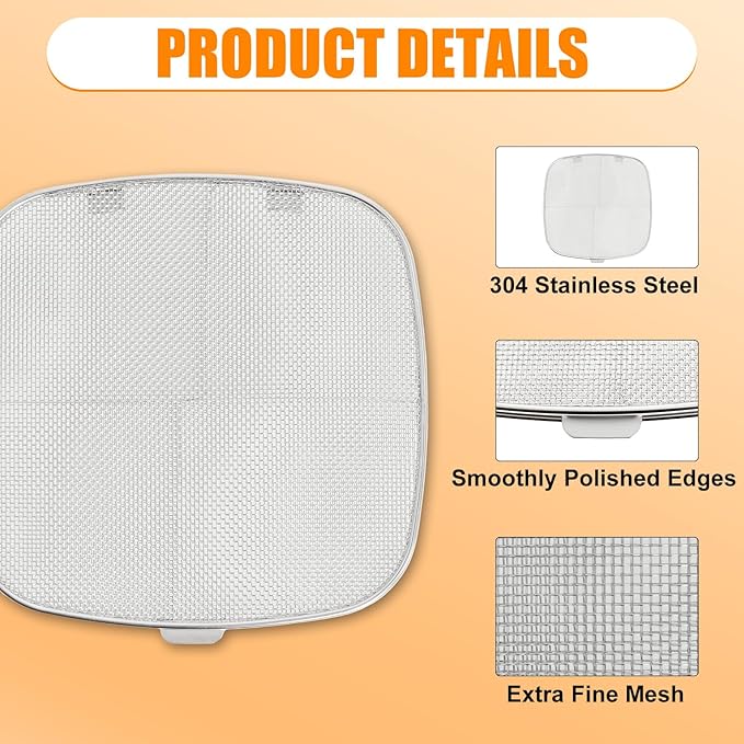 Stainless Steel Splatter Shield for Ninja Foodi AG301, Air Fryer Accessories, Air Fryer Splatter Guard Compatible with Ninja Foodi AG300, AG300C,AG301C, AG302, AG400
