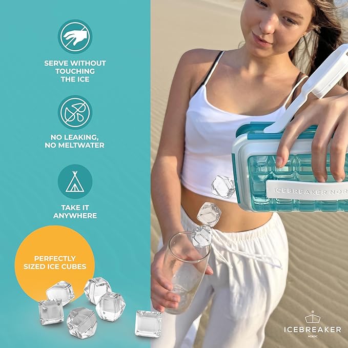 ICEBREAKER POP 2.0 2024: Make And Serve Ice Without Ever Touching The Ice | The Sanitary Silicone Ice Cube Tray for Freezer | Patented Ice Trays for Freezer | This Ice Cube Maker Makes 18 Cubes - Image 5