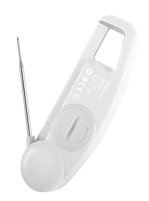 Lavatools Javelin® Ultra-Fast 3-Second Digital Instant Read Meat Thermometer for Grill and Cooking, 2.75" Probe, Compact Foldable Design, Large Display, IP65 Water Resistant, NSF Certified – Milk - Image 3