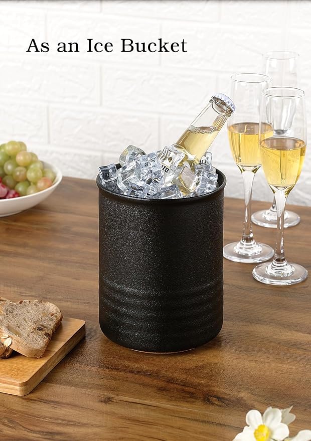 ABRUTY Utensil Holder, 6.7" Ceramic Kitchen Utensil Crock for Countertop Cooking, Modern Utensil Caddy Jar Organizer for Farmhouse Kitchen Counter Décor, Textured Black - Image 8