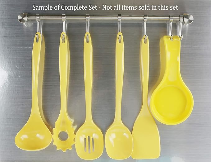 Reston Lloyd Melamine Soup Ladle Kitchen Utensil, Premium Quality Utensil with Heat Resistant Ergonomic Handle, Durable BPA-Free Plastic, 10.5 inch long, 6pc Set, Lemon - Image 5