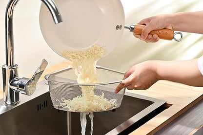 Fox Run Large Stainless Steel Triangular Colander, 3 Quart Pasta Strainer, 7” x 9.25” x 4” - Image 5