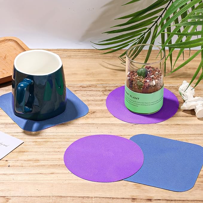 LUTER 4pcs Jar Opener, Rubber, Multi-function Silicone Bottle Opener for Seniors with Weak Hands Lid Cap Gripper Pads Kitchen Coasters Gadgets(Blue, Purple) - Image 3