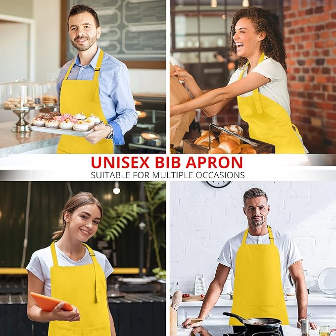 Utopia Kitchen 2 Pack Bib Apron, Adjustable with 2 Pockets, Water and Oil Resistant, Cooking Kitchen Chef Apron for Women Men - Image 5
