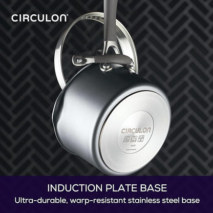 Circulon A1 Series w/ScratchDefense Nonstick Induction Straining 2qt SaucePan with Lid, Induction Cookware, 2-Quart Sauce Pan with Lid, Graphite - Image 8