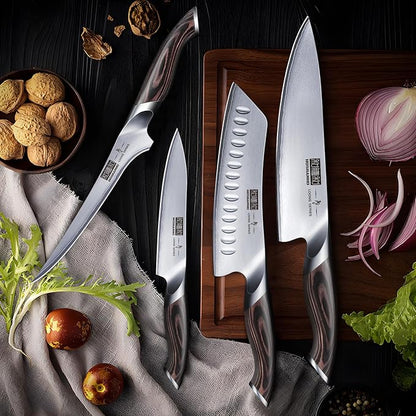 HOSHANHO 16-Piece Knife Set, Japanese High Carbon Stainless Steel Kitchen Knife Set, Ultra Sharp Chef Knife Block Set with Sharpener - Image 6