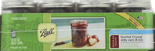 Ball Jar Quilted Crystal Jelly (Case of 12), 8 oz by BallJar