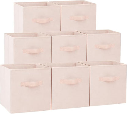 Criusia Storage Cubes - 13 Inch Heavy Duty Fabric Storage Bins for Shelves Closet Cube Organizer - 8 Pack Collapsible Cube Storage Bins Baskets for Clothes Blankets Toys - Nursery Organization by Criusia