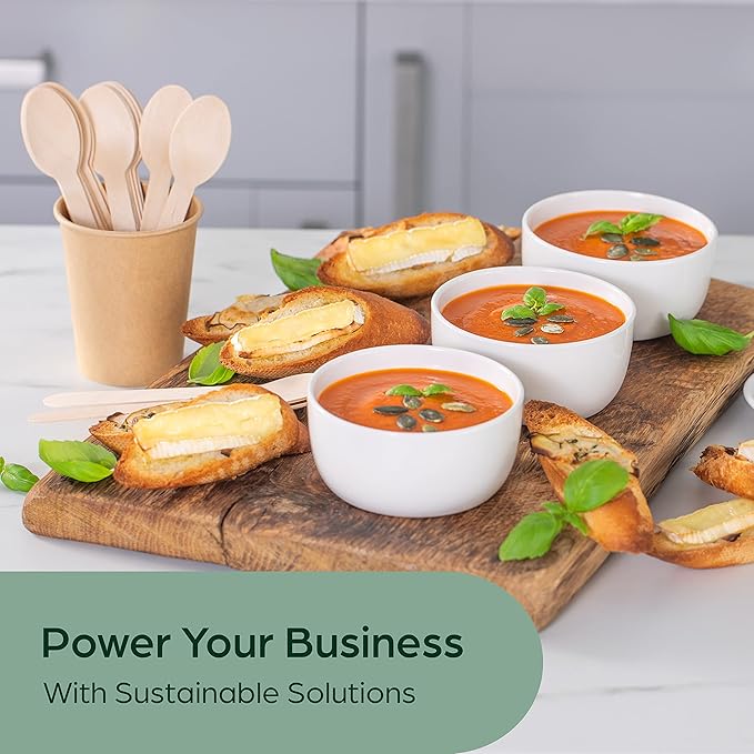 Wooden Disposable Spoons - 1800 Pieces Wood Compostable Spoons - Eco-Friendly Biodegradable Utensils for Party - Free From Plastic Cutlery Set - Disposable Cutlery for Eating - Compostable Utensils - Image 5
