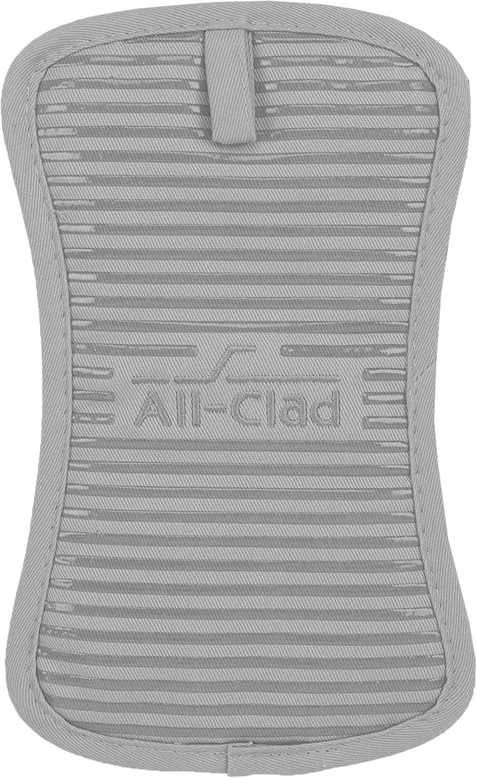 All-Clad Premium Pot Holder & Hot Pad: Heat Resistant to 500 Degrees - 100% Cotton, 10"x6.25" Hot Pad for Kitchen and Barbeque, (1-Pack), Titanium - Image 2