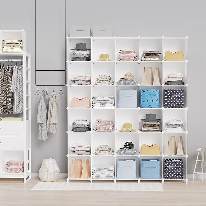 HOMIDEC 9 Cube Storage Organizer, Cubes Shelves for Living Room, Bedroom, White - Image 6