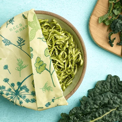 Bee's Wrap Beeswax Wraps for Food - Cut to Size 14x52" Beeswax Wrap Roll - Plastic Free Made in USA Reusable Natural Food Wrap - Herb Garden - Image 3