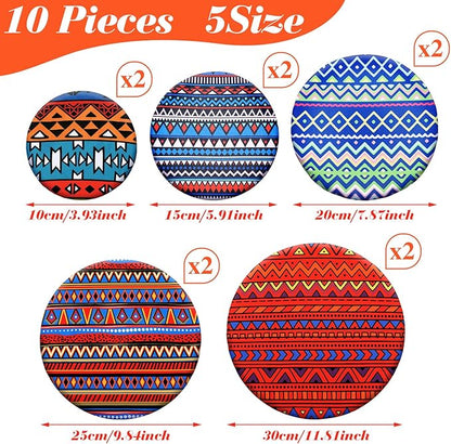 Patelai 10 Pcs Bowl Covers Reusable in 5 Size Stretch Cloth Fabric Elastic Food Storage Bowl Covers Bread Sourdough Lids for Proofing Food Fruits Leftover(Multicolor,Fresh Style) - Image 3