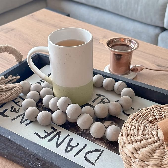 Mora Ceramics Tea Cup with Loose Leaf Infuser, Spoon and Lid, 12 oz, Microwave and Dishwasher Safe Coffee Mug - Rustic Matte Ceramic Glaze, Modern Herbal Tea Strainer - Great Gift for Women, Limestone - Image 5