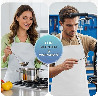 Utopia Kitchen 4 Pack Bib Apron Adjustable with 2 Pockets, Water and Oil Resistant, Cooking Kitchen Chef Apron for Women Men - Image 5