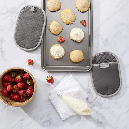KitchenAid Asteroid Pot Holder 2-Pack Set, Charcoal Grey, 6.5"x10" - Image 2
