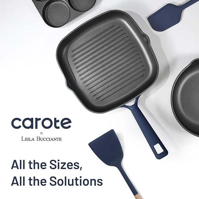 CAROTE 31PCS Pots and Pans Set, Nonstick Cookware Set Kitchen Non Stick Induction Titanium Cookware Non-toxic Granite Cooking set, PFOA Free - Image 6