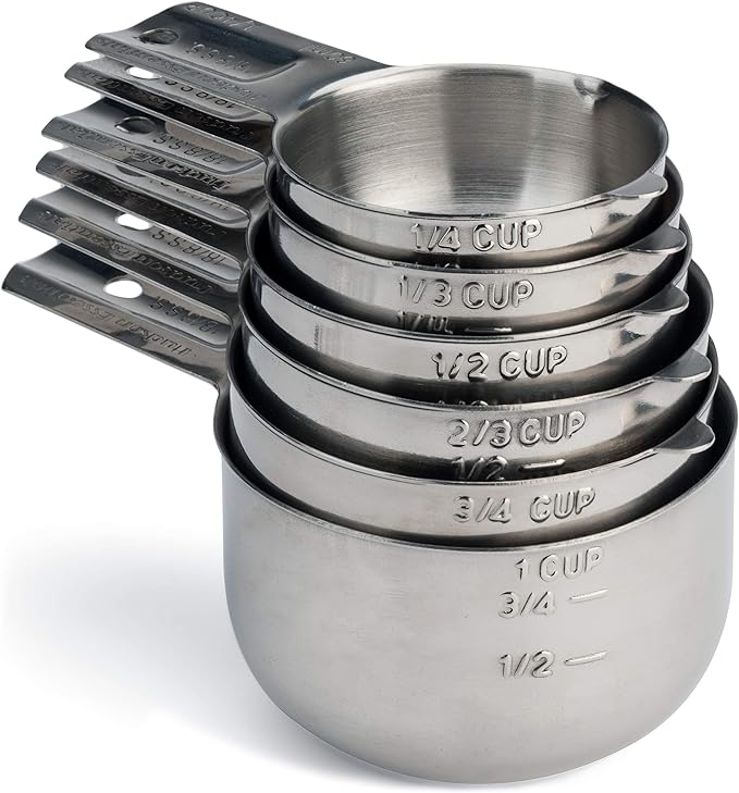 Hudson Essentials Stainless Steel Measuring Cups Set (6 Piece Set) by HudsonEssentials