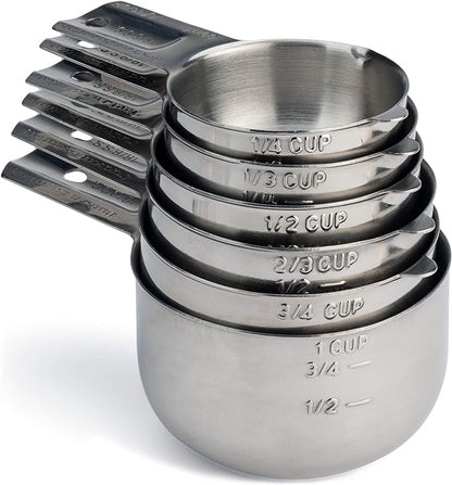 Hudson Essentials Stainless Steel Measuring Cups Set (6 Piece Set) by HudsonEssentials