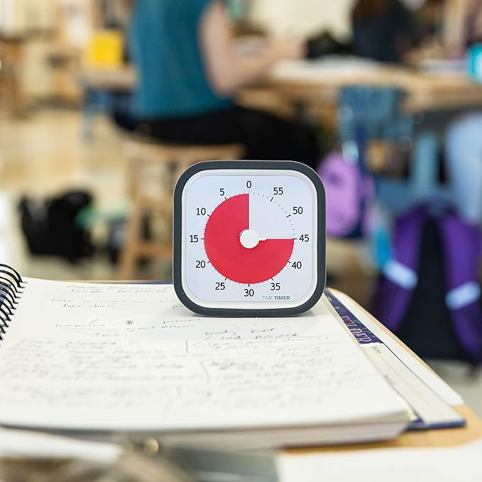 TIME TIMER 60 Minute MOD Education Edition ⁠— Visual Timer with Desktop Software for Kids Classroom Learning, Teachers Desk Clock, Study Tool and Office Meetings with Silent Operation (Charcoal)