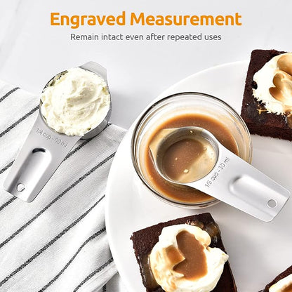 Measuring Cups: U-Taste 18/8 Stainless Steel Measuring Cups Set of 7-Piece: 1/8 Cup, 1/4 Cup, 1/3 Cup, 1/2 Cup, 2/3 Cup, 3/4 Cup, 1 Cup Dry and Liquid Ingredients - Image 4