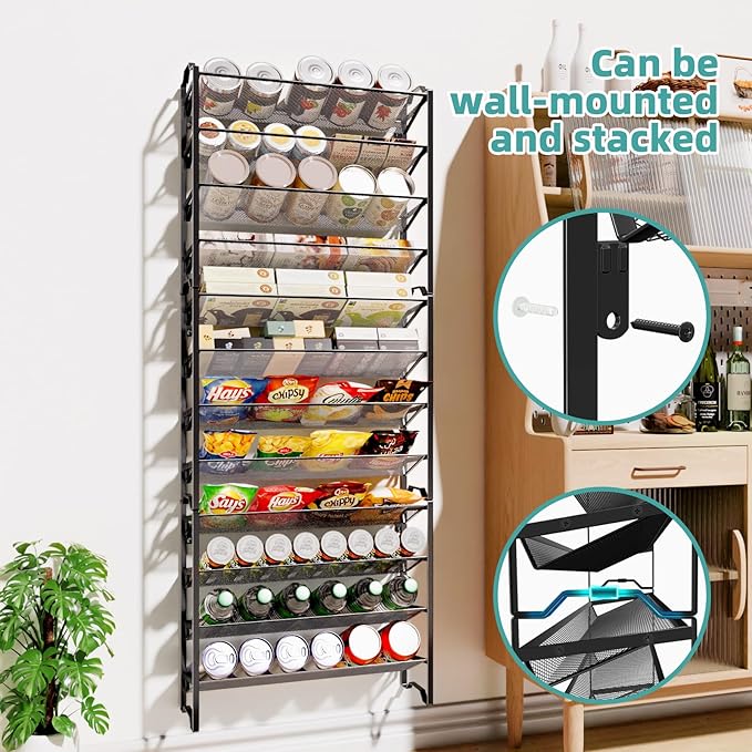Simple Trending Spice Rack Organizer with 32 Empty Spice Jars, 64 Spice Labels, Chalk Marker and Funnel Set for Cabinet, Countertop, Kitchen, Pantry or Wall Mount, Black - Image 6