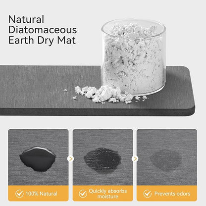 Yofidra Sink Caddy With Stone Drying Tray: Stainless Steel Soap Dispenser Kitchen Sink Organizer Set, Sponge Holder Counter Accessories Decor for Kitchen Organizers and Storage 8.1x3.5x4.5 in Black - Image 4