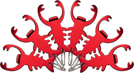 SWATOM Lobster 6PCS Bottle Opener Keychain Beer Openers Tool Key Chain Ring Accessories