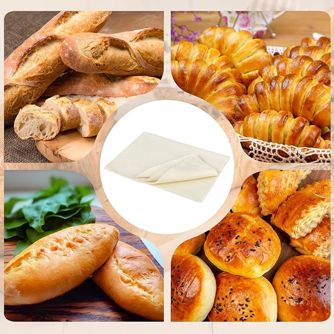 Ninsula 4PCS Tea Towels for Baking Sourdough, 14x18.8 Inch Reusable Thick Bread Towels for Proofing, Bread Cloth for Baguettes, Pastry, Loaves - Image 6