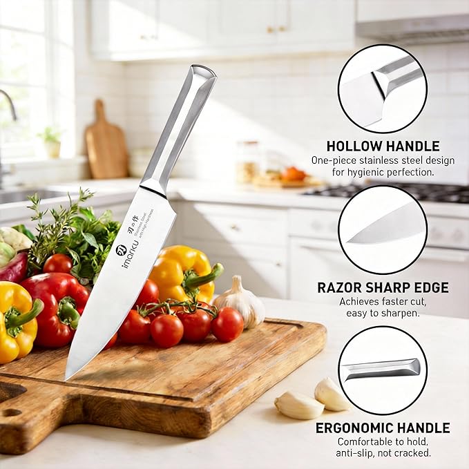 imarku Knife Set, 16 PCS High Carbon Japanese Stainless Steel Knife Sets for Kitchen with Block, Ultra Sharp Kitchen Knife Set with Sharpener Chef Knife Sets, Dishwasher Safe, Best Gifts - Image 6