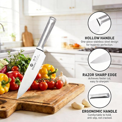 imarku Knife Set, 16 PCS High Carbon Japanese Stainless Steel Knife Sets for Kitchen with Block, Ultra Sharp Kitchen Knife Set with Sharpener Chef Knife Sets, Dishwasher Safe, Best Gifts - Image 6